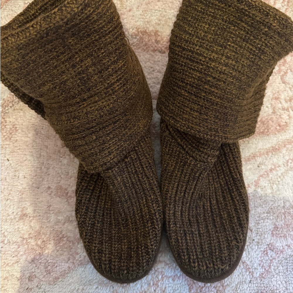 UGG Brown Knit Boots